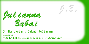 julianna babai business card